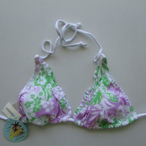 AEROPOSTALE Tropical Print String Bikini - Sz Med - NEW - Picture 3 of 11